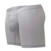 ErgoWear Long Boxer Briefs SLK Mid-Cut Body Defining Seamed Pouch Silver 1142 20 - SexyMenUnderwear.com