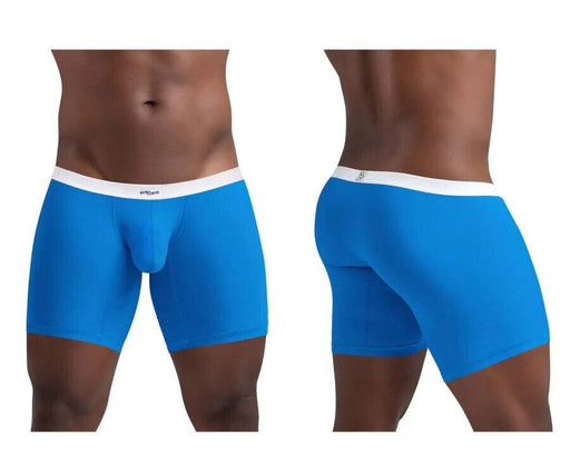 ErgoWear Long Boxer SLK Body-Defining MidCut Seamed Pouch Calypso Blue 1374 15 - SexyMenUnderwear.com