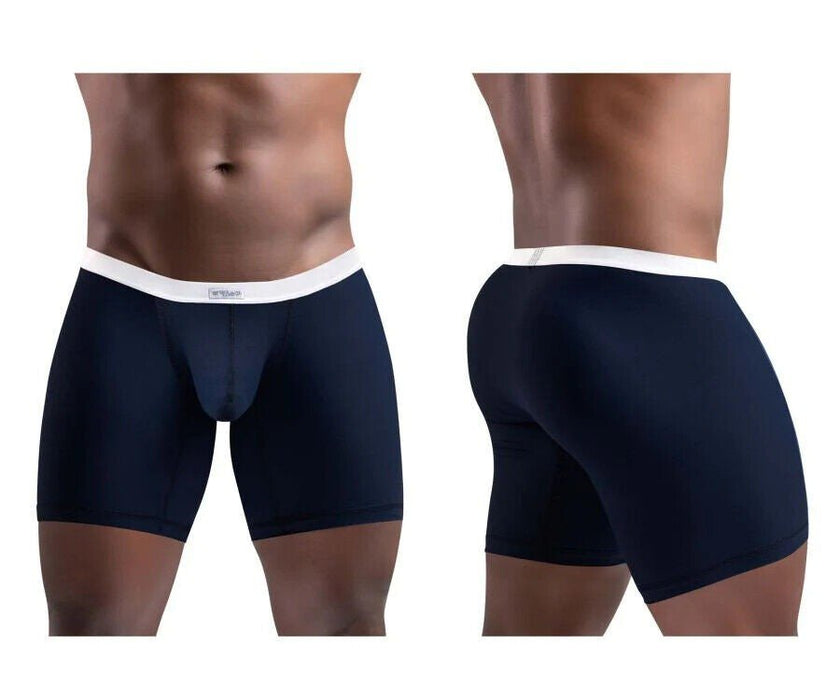 ErgoWear Long Boxer SLK Body-Defining MidCut Seamed Pouch Dark Blue 1382 15 - SexyMenUnderwear.com