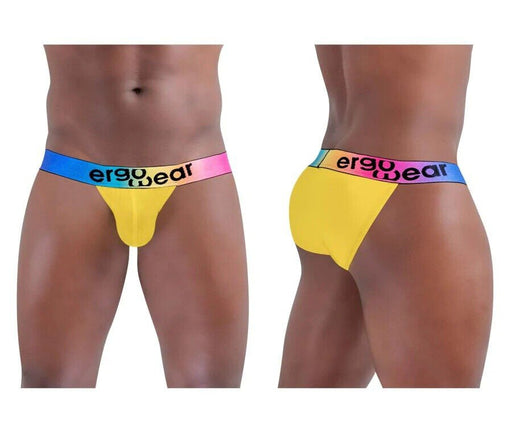 ErgoWear Low-Rise Bikini Brief MAX SE Pride Briefs Yellow 1439 78 - SexyMenUnderwear.com