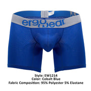ErgoWear MidCut Boxer Briefs MAX Mesh Pouch Stretchy Long Boxer Blue Cobalt 1214 - SexyMenUnderwear.com