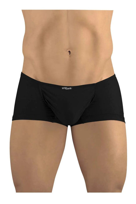 ErgoWear Mini Boxer Feel GR8 Seamed Pouch Black Stretchy Trunks 1247 58 - SexyMenUnderwear.com