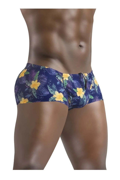 ErgoWear Mini Swimwear FEEL Swim-Trunks in Hawaiian Patern 1420 - SexyMenUnderwear.com