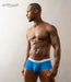 ErgoWear Quick-Dry Boxer Trunks SLK Contour Pouch Calypso Blue 1373 24 - SexyMenUnderwear.com