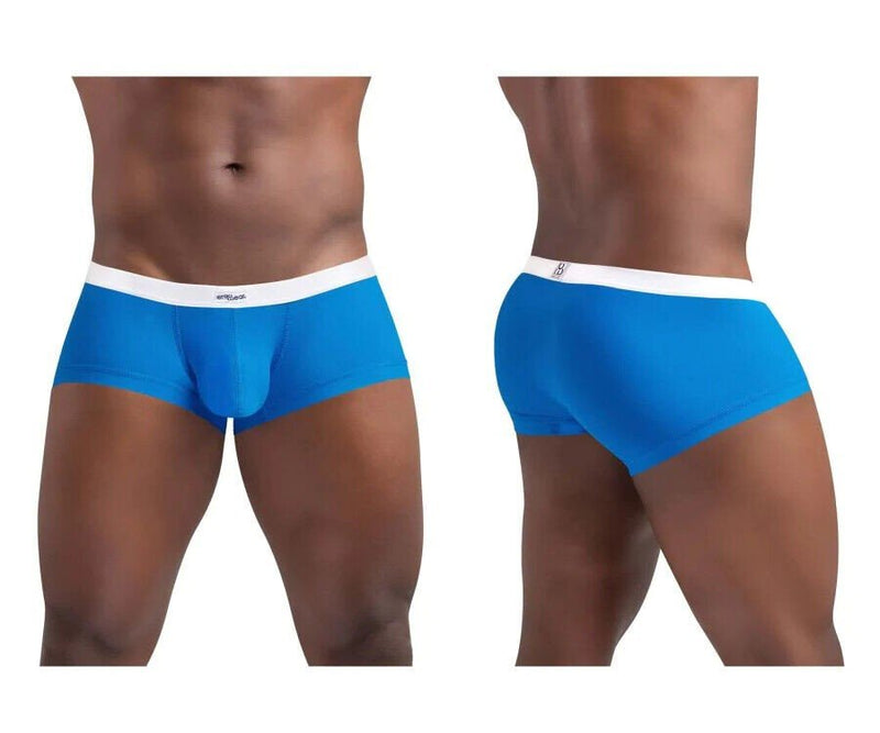 ErgoWear Quick-Dry Boxer Trunks SLK Contour Pouch Calypso Blue 1373 24 - SexyMenUnderwear.com