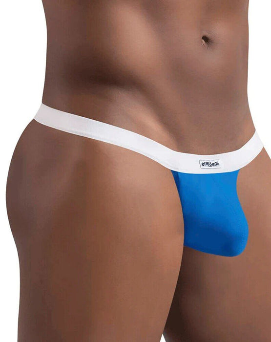 ErgoWear SLK Thong Stretchy Ergonomic Seamed Pouch Calypso Blue 1371 64 - SexyMenUnderwear.com