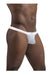 ErgoWear SLK Thongs Stretchy Ergonomic Seamed Pouch Light Gray 1375 64 - SexyMenUnderwear.com
