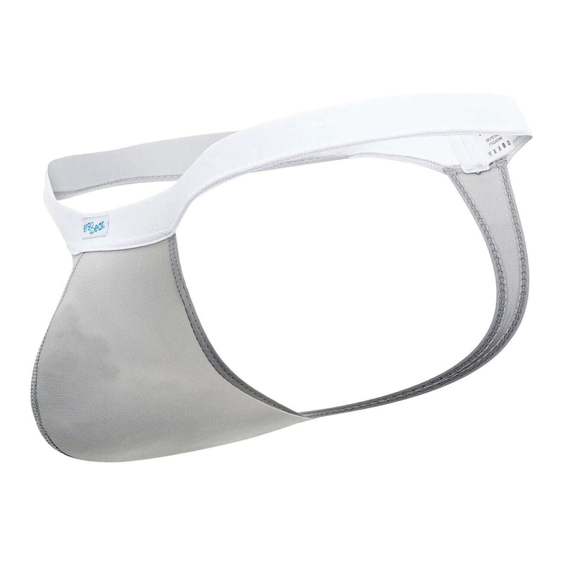 ErgoWear SLK Thongs Stretchy Ergonomic Seamed Pouch Light Gray 1375 64 - SexyMenUnderwear.com