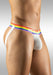 ErgoWear Soft Jock MAX XV 3D Pouch Rainbow Gay Pride Jockstrap White 1113 37 - SexyMenUnderwear.com