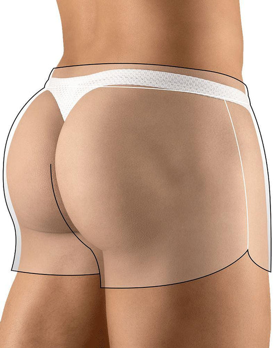 ErgoWear Sport Gym Or Swim-Shorts With Inside Thong X4D White 1071 7 - SexyMenUnderwear.com
