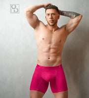 ErgoWear Stretchy Long Boxer Feel XX Ultra Low-Rise Midcut Raspberry Pink 1404 - SexyMenUnderwear.com