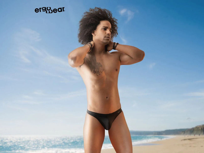 ErgoWear Swim-Thong X4D Silky Style & Comfort Swimwear Preto Black 1228 11 - SexyMenUnderwear.com