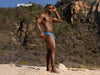 ErgoWear Swim Thongs X4D Pure Luxury Soft Swimwear Ocean Blue 1415 - SexyMenUnderwear.com