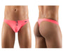 ErgoWear Swim-Thongs X4D Silky Style & Comfort Swimwear Neon Coral 1222 9 - SexyMenUnderwear.com