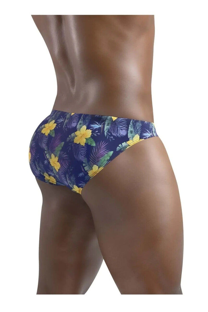 ErgoWear Swimwear EW1419 FEEL SW Bikini Swim-Briefs in Hawaiian Patern - SexyMenUnderwear.com