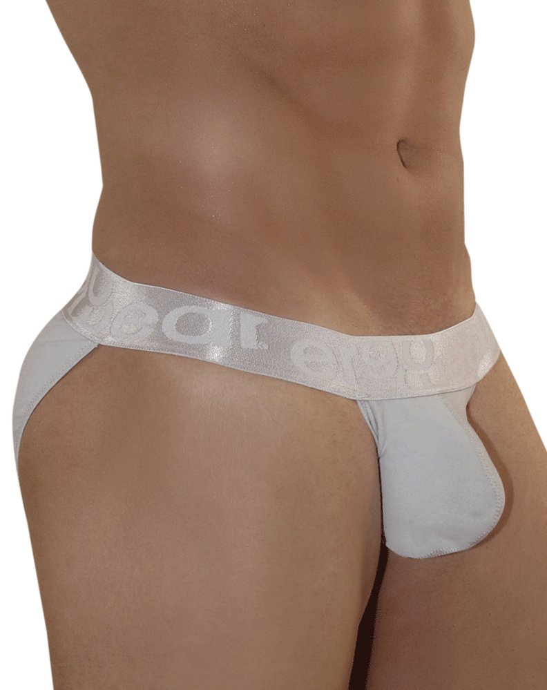 ErgoWear Tanga Brief Max XV Cut Mens Slip Satin Finish Silver 0829 12 - SexyMenUnderwear.com