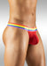 ErgoWear Thong MAX XV Pouch 3D Rainbow Gay Pride Thongs Red 1119 26 - SexyMenUnderwear.com