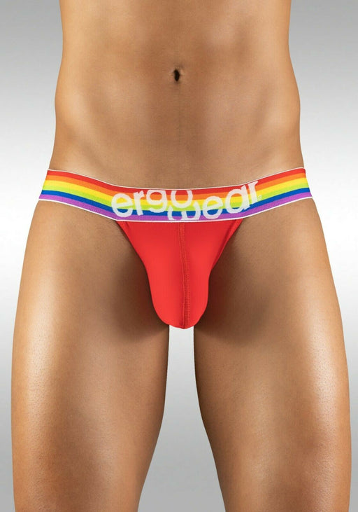 ErgoWear Thong MAX XV Pouch 3D Rainbow Gay Pride Thongs Red 1119 26 - SexyMenUnderwear.com