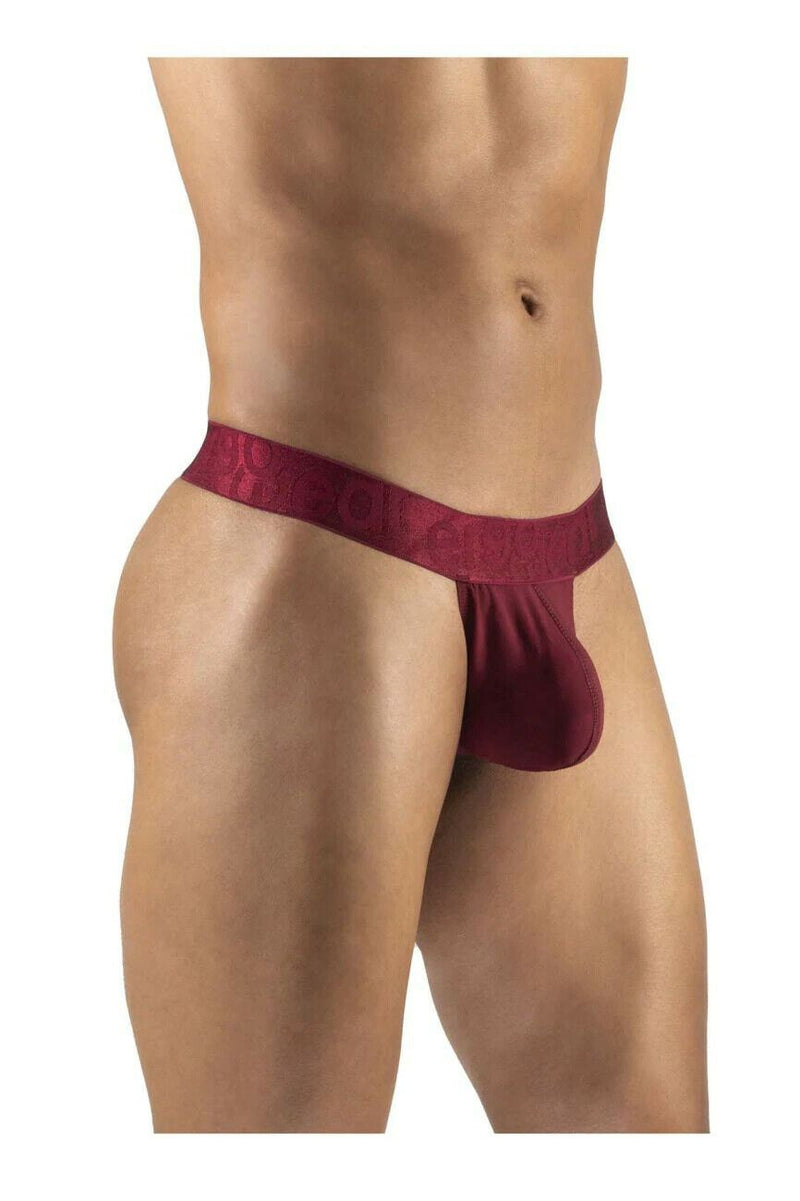 ErgoWear Thong MAX XV Soft Sexy Silky Microfiber Thongs Burgundy 1169 35 - SexyMenUnderwear.com