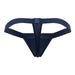 ErgoWear Thong Silky Soft Microfiber Thongs Seamed Pouch Navy Blue 1147 2 - SexyMenUnderwear.com
