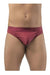 ErgoWear Thongs FEEL XV Low-Rise Thong Elastic Waistband Burgundy 1195 - SexyMenUnderwear.com