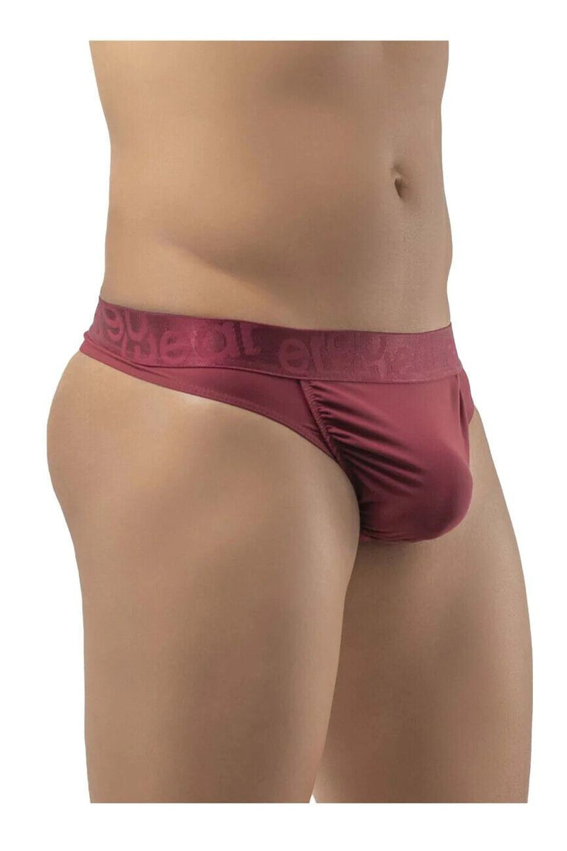 ErgoWear Thongs FEEL XV Low-Rise Thong Elastic Waistband Burgundy 1195 - SexyMenUnderwear.com