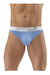 ErgoWear Thongs Hip Silky Soft Stretchy Microfiber Thong Placid Blue 1368 - SexyMenUnderwear.com