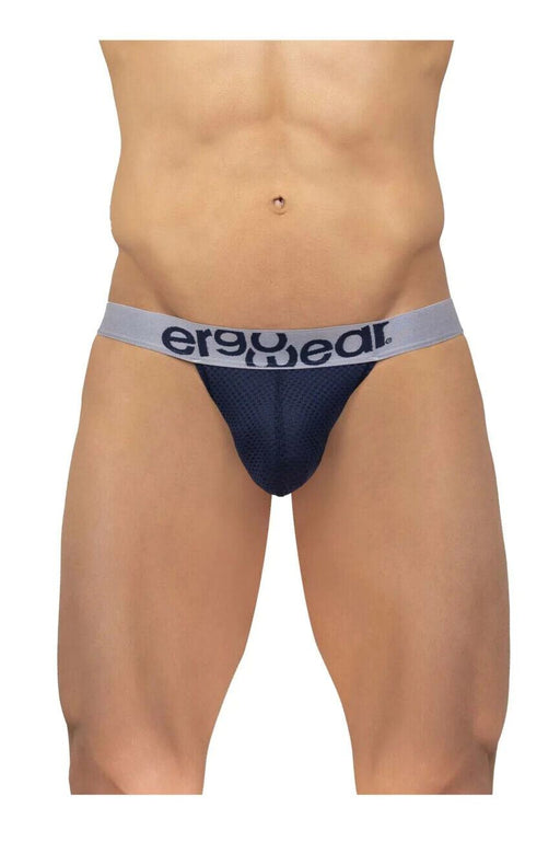 ErgoWear Thongs MAX Mesh Pouch Stretchy Breathable Thong Dark Blue 1207 14 - SexyMenUnderwear.com
