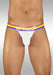 ErgoWear Thongs MAX XV Pouch 3D Rainbow Gay Pride Thong White 1114 26 - SexyMenUnderwear.com