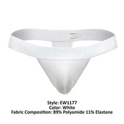 ErgoWear Thongs MAX XV Silky Soft Microfiber Thong White 1177 44 - SexyMenUnderwear.com