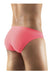 ErgoWear X4D Swimwear Silky Low-Rise Swim Briefs Seamed Pouch Neon Coral 1223 25 - SexyMenUnderwear.com