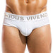 Fashion Swimwear Modus Vivendi Swim-Briefs Shiny Metalic Cubes White BS1811 5 - SexyMenUnderwear.com