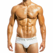 Fashion Swimwear Modus Vivendi Swim-Briefs Shiny Metalic Cubes White BS1811 5 - SexyMenUnderwear.com