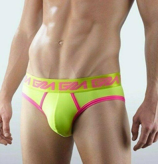 Garcon Model Briefs Espanola Fluorescent Trim Brief Neon Green Pink 7 - SexyMenUnderwear.com