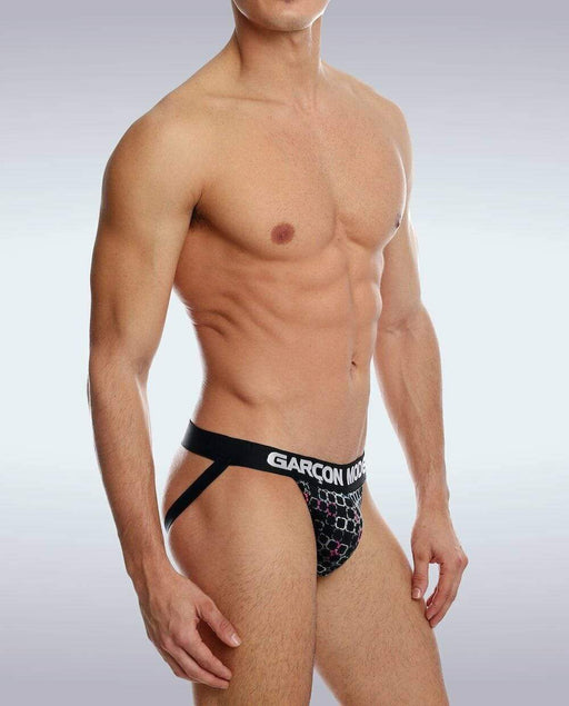 Garcon Model Jock Comet Jockstraps Fashion Contour Pouch Black 4 - SexyMenUnderwear.com