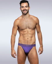 GARCON MODEL Thong Bamboo Sexy and Comfortable Ultra Breathable Purple Thongs 5 - SexyMenUnderwear.com