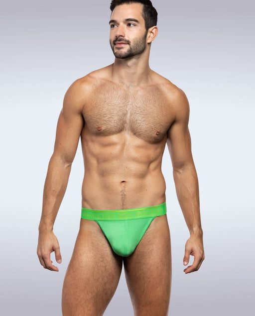 GARCON MODEL Thongs Bamboo Sexy and Comfortable Ultra Breathable Green Thong 10 - SexyMenUnderwear.com