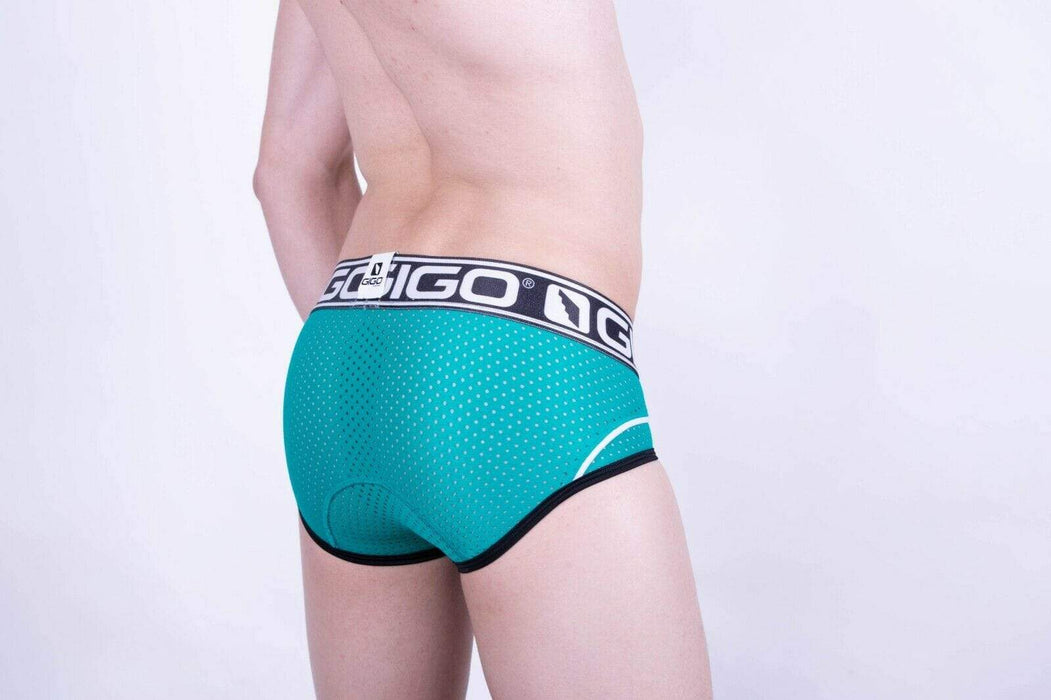 SMALL GIGO Sporty Mesh Briefs Look Stylish Fashion Slip Homme Green G01184 5