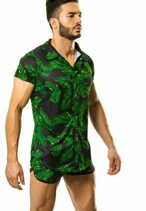 GIGO Shirt Branch Fashion Palmas Green Pool T-Shirt Beachwear M36003 8 - SexyMenUnderwear.com