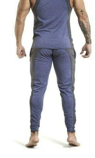 GIGO Sport Leggings Gym Wear Extra Soft Training Sweat Pants Athlectic Blue 3 - SexyMenUnderwear.com