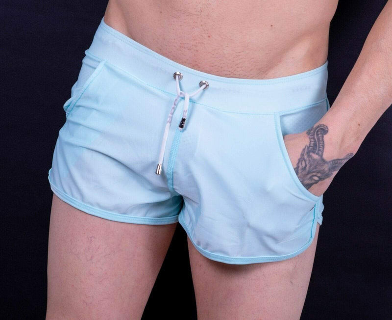 GIGO Swimsuits Basic Blue Swim-Short Pool Maillot Blue S03129 7 - SexyMenUnderwear.com