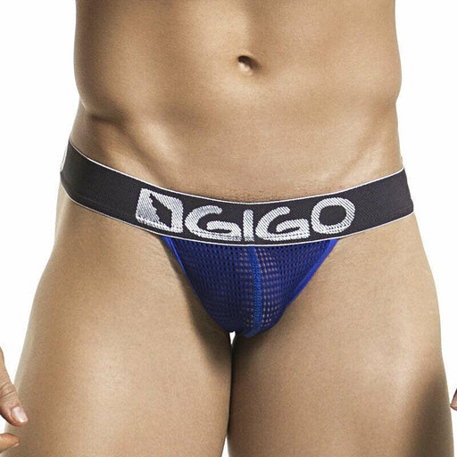 GIGO Thong Tanga Para Hombres NET BLUE G05146 5 - SexyMenUnderwear.com