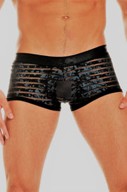 Gregg Homme 3G Luxury See through Boxer Short Black Blue 2095 15 - SexyMenUnderwear.com