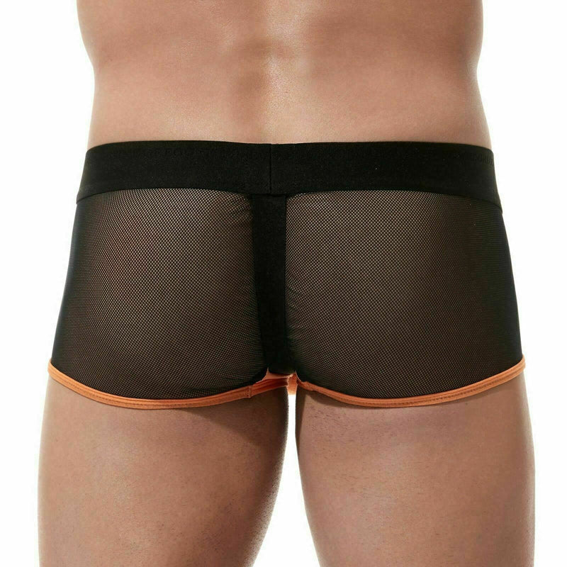 Gregg Homme Avant-Garde Boxer Back Mesh Trunk Fishnet Orange160405 92A - SexyMenUnderwear.com