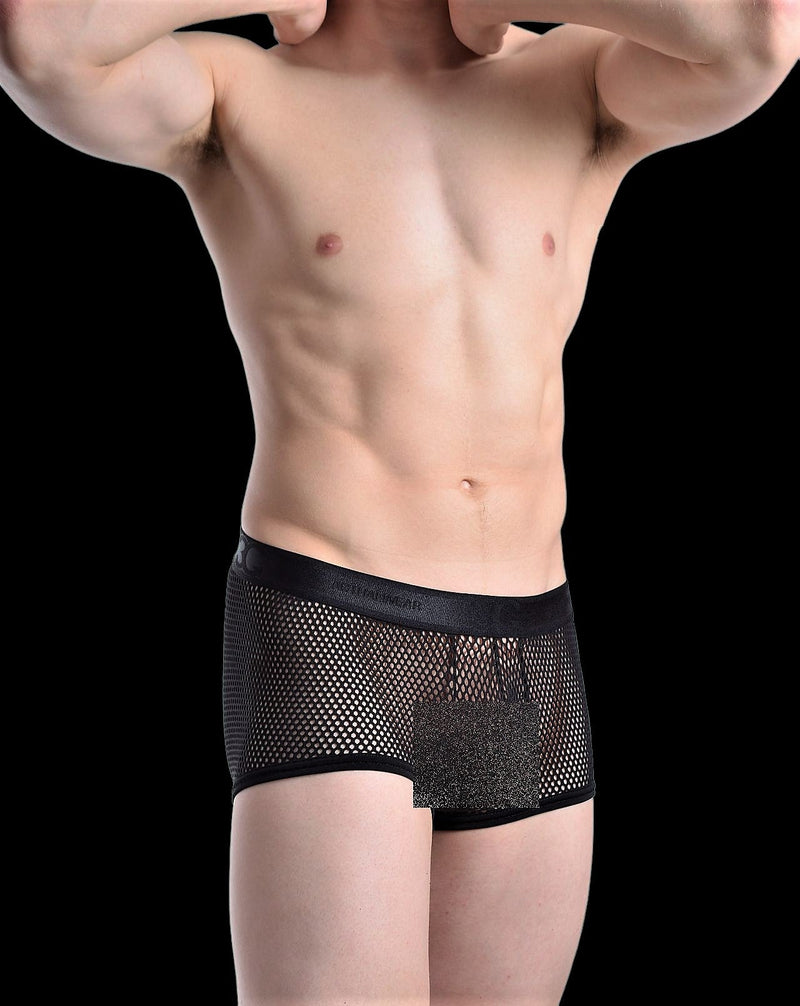 Gregg homme Boxer 3G Catch Me Fish Net Black 2433 14 - SexyMenUnderwear.com