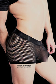 Gregg homme Boxer 3G Catch Me Fish Net Black 2433 14 - SexyMenUnderwear.com