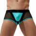 Gregg Homme Boxer Avant-Garde Trunk Fishnet Mesh Aqua 160405 92A - SexyMenUnderwear.com