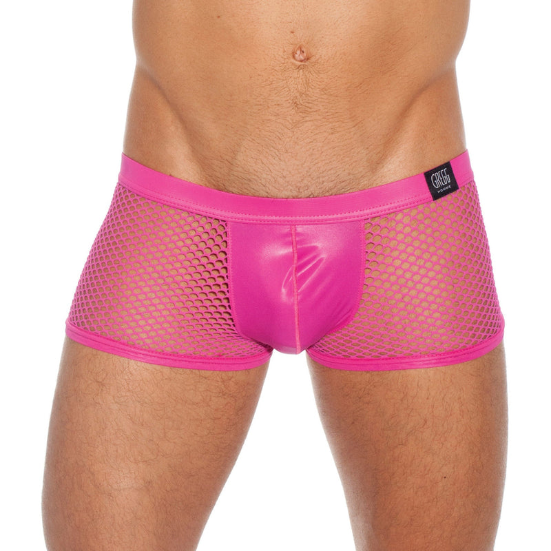 Gregg Homme Boxer Brief Beyond Doubt Mesh Fabric Magenta Pink 110205 102 - SexyMenUnderwear.com