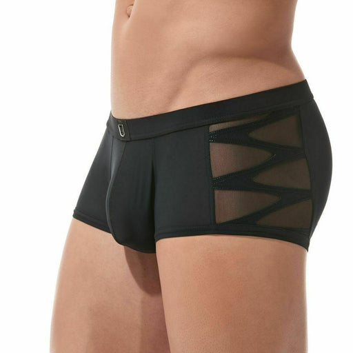 Gregg Homme Boxer Brief HighLine Italian Fine Mesh Laser-Cut Black 160205 56 - SexyMenUnderwear.com