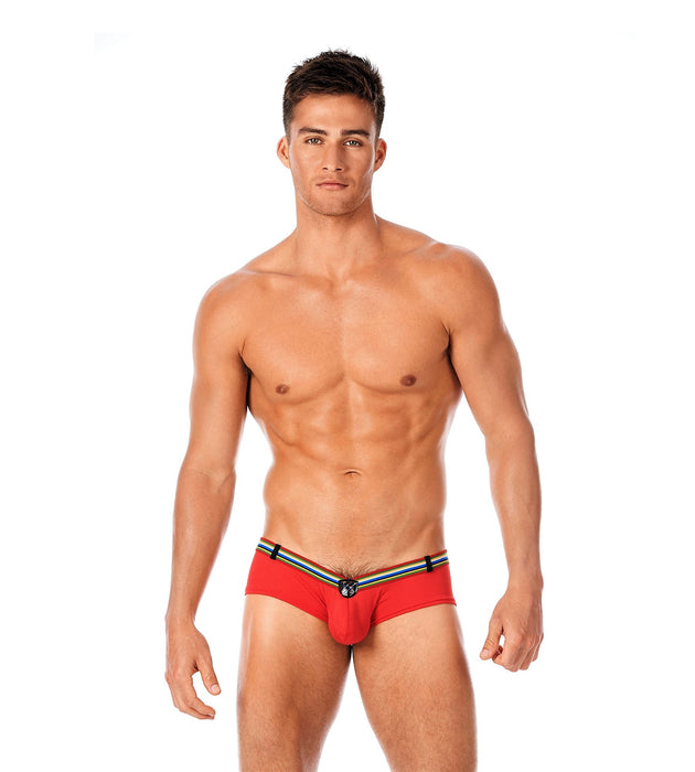 Gregg Homme Boxer Brief Lover-Boy C-Ring Boxer Mini Slip Red 122105 168 - SexyMenUnderwear.com